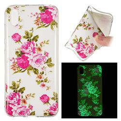 Peony Noctilucent Soft TPU Back Cover for Huawei Y5 (2019)