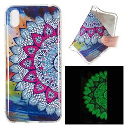 Colorful Sun Flower Noctilucent Soft TPU Back Cover for Huawei Y5 (2019)