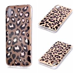 Leopard Galvanized Rose Gold Marble Phone Back Cover for Huawei Y5 (2019)