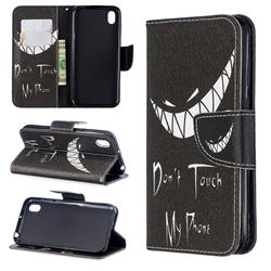 Crooked Grin Leather Wallet Case for Huawei Y5 (2019)