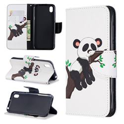 Tree Panda Leather Wallet Case for Huawei Y5 (2019)