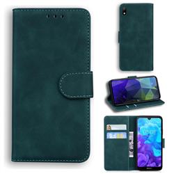 Retro Classic Skin Feel Leather Wallet Phone Case for Huawei Y5 (2019) - Green