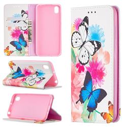 Flying Butterflies Slim Magnetic Attraction Wallet Flip Cover for Huawei Y5 (2019)