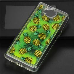 Pineapple Glassy Glitter Quicksand Dynamic Liquid Soft Phone Case for Huawei Y5 (2017)