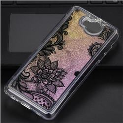 Diagonal Lace Glassy Glitter Quicksand Dynamic Liquid Soft Phone Case for Huawei Y5 (2017)