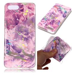 Purple Marble Pattern Bright Color Laser Soft TPU Case for Huawei Y5 Prime 2018 (Y5 2018 / Y5 Lite 2018)