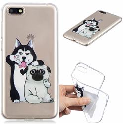 Selfie Dog Clear Varnish Soft Phone Back Cover for Huawei Y5 Prime 2018 (Y5 2018 / Y5 Lite 2018)