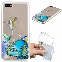 Mermaid Clear Varnish Soft Phone Back Cover for Huawei Y5 Prime 2018 (Y5 2018 / Y5 Lite 2018)