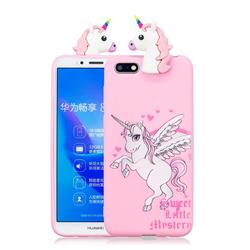Wings Unicorn Soft 3D Climbing Doll Soft Case for Huawei Y5 Prime 2018 (Y5 2018 / Y5 Lite 2018)
