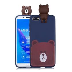 Cute Bear Soft 3D Climbing Doll Soft Case for Huawei Y5 Prime 2018 (Y5 2018 / Y5 Lite 2018)
