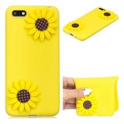 Yellow Sunflower Soft 3D Silicone Case for Huawei Y5 Prime 2018 (Y5 2018 / Y5 Lite 2018)