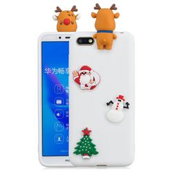 White Elk Christmas Xmax Soft 3D Silicone Case for Huawei Y5 Prime 2018 (Y5 2018 / Y5 Lite 2018)