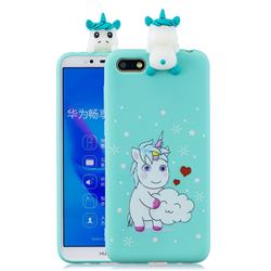 Heart Unicorn Soft 3D Climbing Doll Soft Case for Huawei Y5 Prime 2018 (Y5 2018 / Y5 Lite 2018)