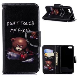 Chainsaw Bear Leather Wallet Case for Huawei Y5 Prime 2018 (Y5 2018 / Y5 Lite 2018)