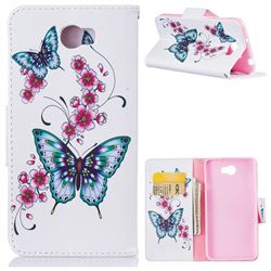 Peach Butterflies Leather Wallet Case for Huawei Y5II Y5 2 Honor5 Honor Play 5
