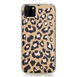 Leopard Galvanized Rose Gold Marble Phone Back Cover for Huawei Y5p