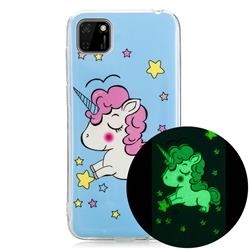 Stars Unicorn Noctilucent Soft TPU Back Cover for Huawei Y5p