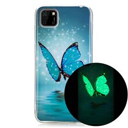 Butterfly Noctilucent Soft TPU Back Cover for Huawei Y5p