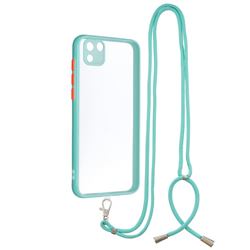 Necklace Cross-body Lanyard Strap Cord Phone Case Cover for Huawei Y5p - Blue