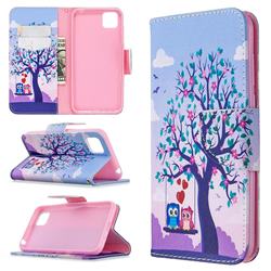 Tree and Owls Leather Wallet Case for Huawei Y5p