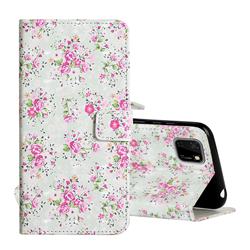 Roses Flower 3D Painted Leather Phone Wallet Case for Huawei Y5p