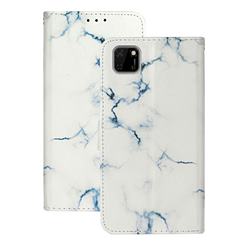 Soft White Marble PU Leather Wallet Case for Huawei Y5p