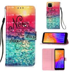 Colorful Dream Catcher 3D Painted Leather Wallet Case for Huawei Y5p
