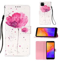 Watercolor 3D Painted Leather Wallet Case for Huawei Y5p