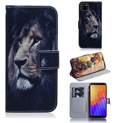 Lion Face PU Leather Wallet Case for Huawei Y5p