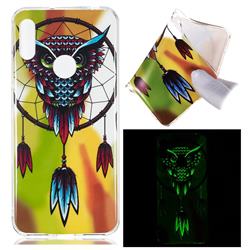 Owl Wind Chimes Noctilucent Soft TPU Back Cover for Huawei Y6 (2019)