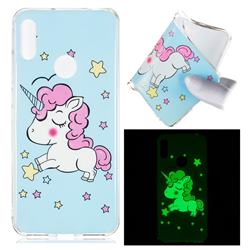 Stars Unicorn Noctilucent Soft TPU Back Cover for Huawei Y6 (2019)