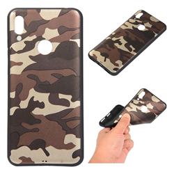 Camouflage Soft TPU Back Cover for Huawei Y6 (2019) - Gold Coffee