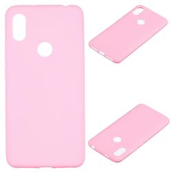 Candy Soft Silicone Protective Phone Case for Huawei Y6 (2019) - Dark Pink