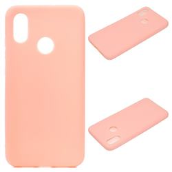 Candy Soft Silicone Protective Phone Case for Huawei Y6 (2019) - Light Pink