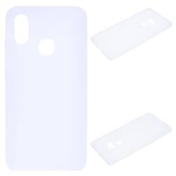 Candy Soft Silicone Protective Phone Case for Huawei Y6 (2019) - White