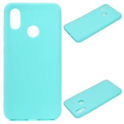 Candy Soft Silicone Protective Phone Case for Huawei Y6 (2019) - Light Blue