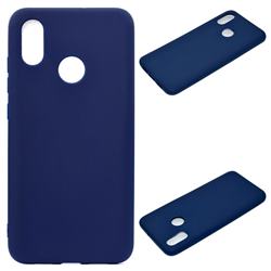Candy Soft Silicone Protective Phone Case for Huawei Y6 (2019) - Dark Blue