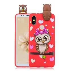 Bow Owl Soft 3D Climbing Doll Soft Case for Huawei Y6 (2019)
