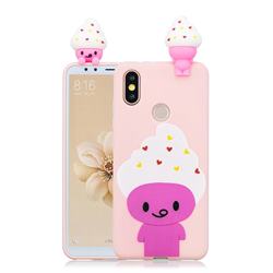 Ice Cream Man Soft 3D Climbing Doll Soft Case for Huawei Y6 (2019)