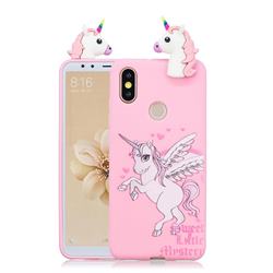 Wings Unicorn Soft 3D Climbing Doll Soft Case for Huawei Y6 (2019)