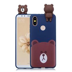 Cute Bear Soft 3D Climbing Doll Soft Case for Huawei Y6 (2019)