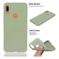 Soft Matte Silicone Phone Cover for Huawei Y6 (2019) - Bean Green
