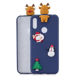 Navy Elk Christmas Xmax Soft 3D Silicone Case for Huawei Y6 (2019)