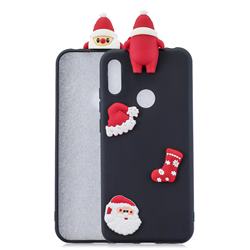 Black Santa Claus Christmas Xmax Soft 3D Silicone Case for Huawei Y6 (2019)
