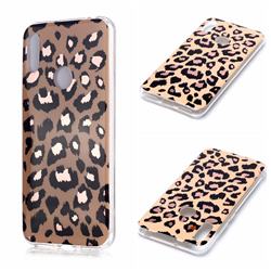 Leopard Galvanized Rose Gold Marble Phone Back Cover for Huawei Y6 (2019)
