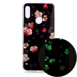 Rose Flower Noctilucent Soft TPU Back Cover for Huawei Y6 (2019)
