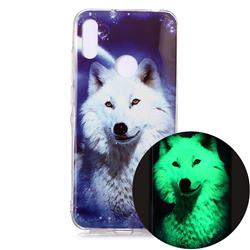 Galaxy Wolf Noctilucent Soft TPU Back Cover for Huawei Y6 (2019)