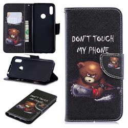 Chainsaw Bear Leather Wallet Case for Huawei Y6 (2019)