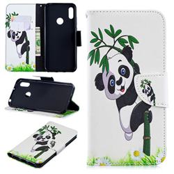 Bamboo Panda Leather Wallet Case for Huawei Y6 (2019)