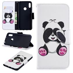 Lovely Panda Leather Wallet Case for Huawei Y6 (2019)